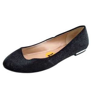 Call It Spring Women Sz 7 M Black Flat Fabric Shoes